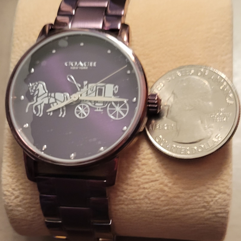 Womans Coach Purple Bracelet Watch - Picture 3 of 6